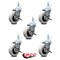Service Caster 3 Inch Thermoplastic Wheel 10mm Threaded Stem Caster Set with Brakes SCC, 5PK SCC-TS05S310-TPRS-SLB-M1015-5 - alternate 3